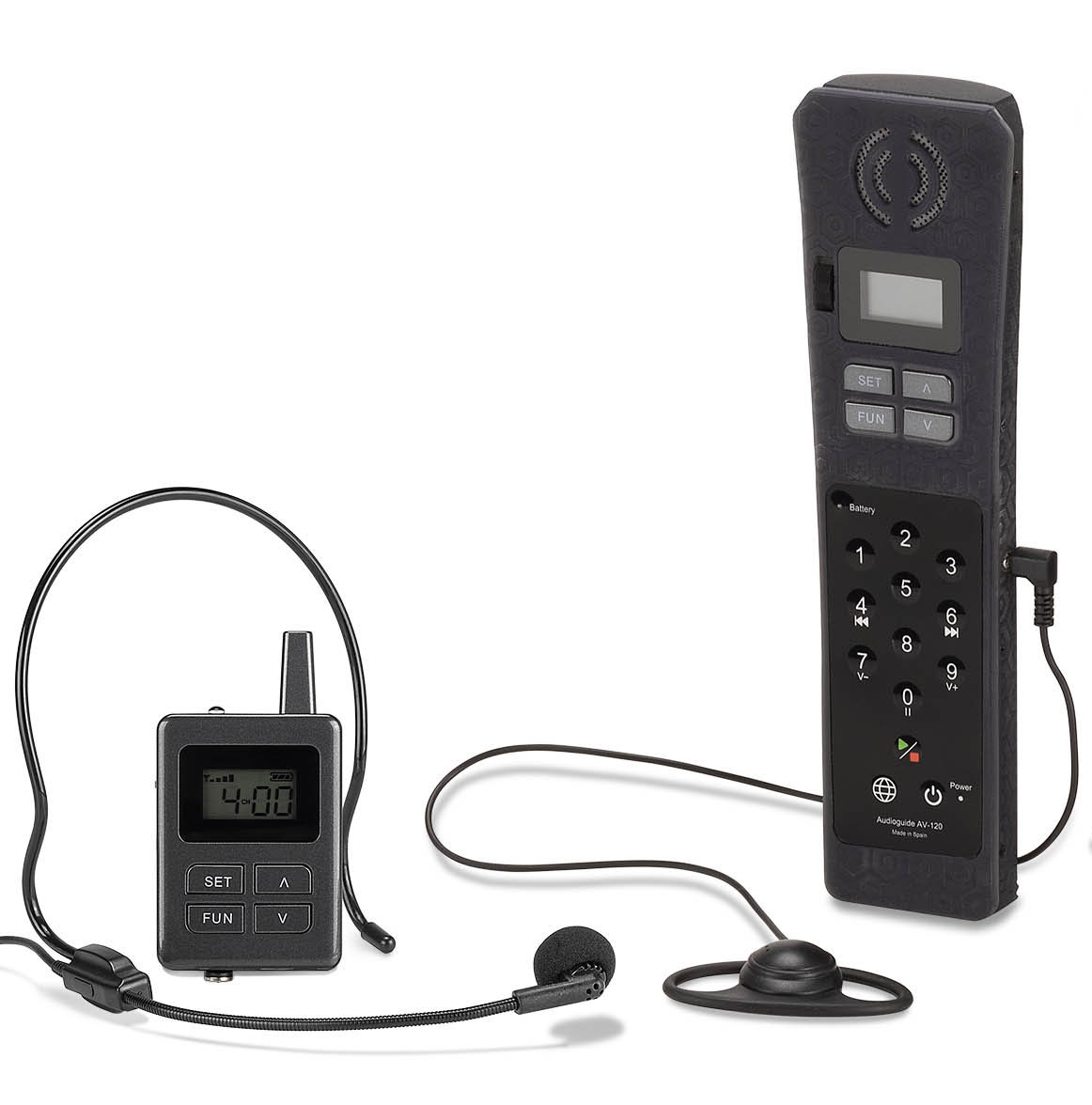 Audioguide avec fonction audiophone intégrée AV120 DUAL | Audioguides ...