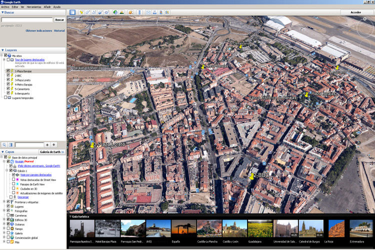 guide audio antenne GPS autocars et trains touristiques, Exemple software PC map