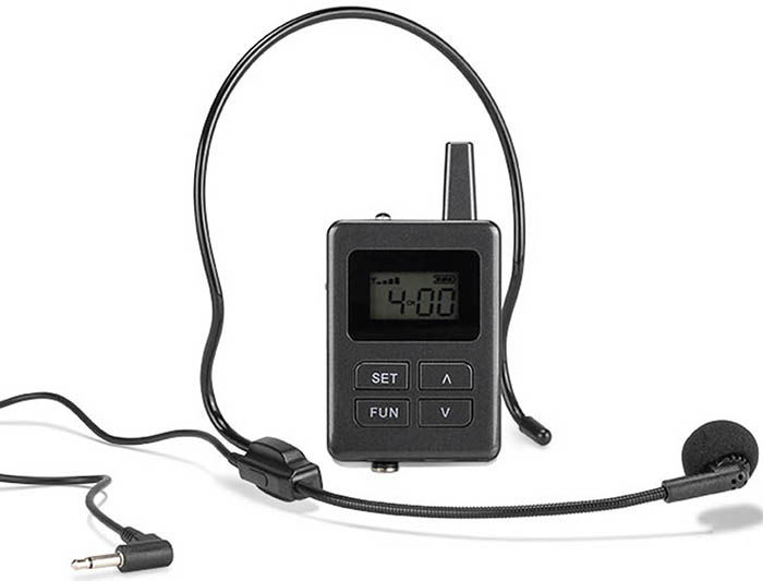Emetteur audiophone avec micro casque pour le guide