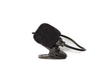 Microphone cravate  (audiophone, système de visite audio guidée, système de transmission de voix pour visites guidées)