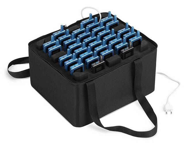 Valise de charge pour 32 audiophones / radioguides SPL1360 magnétique