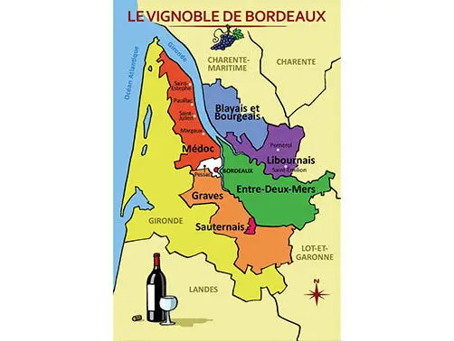 Audioguide de Bordeaux - Carte des Vins de Bordeaux