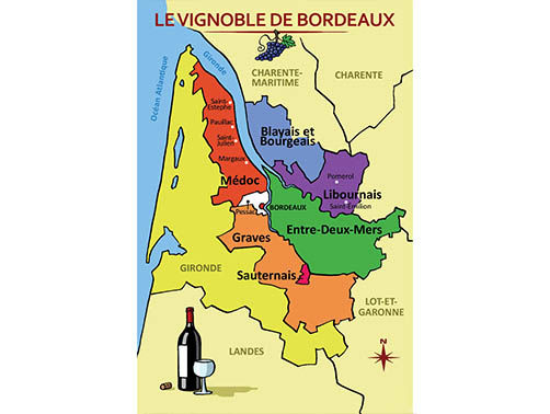 Audioguide de Bordeaux - Carte des Vins de Bordeaux