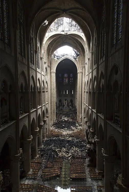Audioguide de Paris, intérieur de Notre Dame après l'incendie (guide audio)
